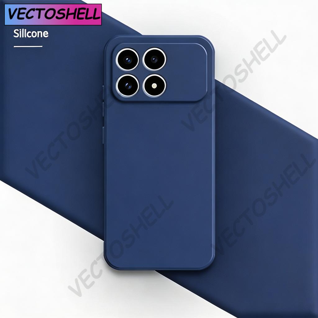 Original Silicone Phone Case For Xiaomi Poco F8 Pro Ultra X8 Pro Max Fundas High Qualtiy Soft Internal Flocking Back Cover