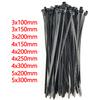 Fascetta autobloccante in nylon plastico 100 PZ nero 5X300 fascetta di fissaggio ad anello 3X200 fascetta a zip fascetta in nylon set fascette