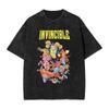 Hot Sale TV Series Anime Invincible Mark Grayson Graphic Print Tshirt Men Women Vintage Washed Cotton Oversized Summer New Tees