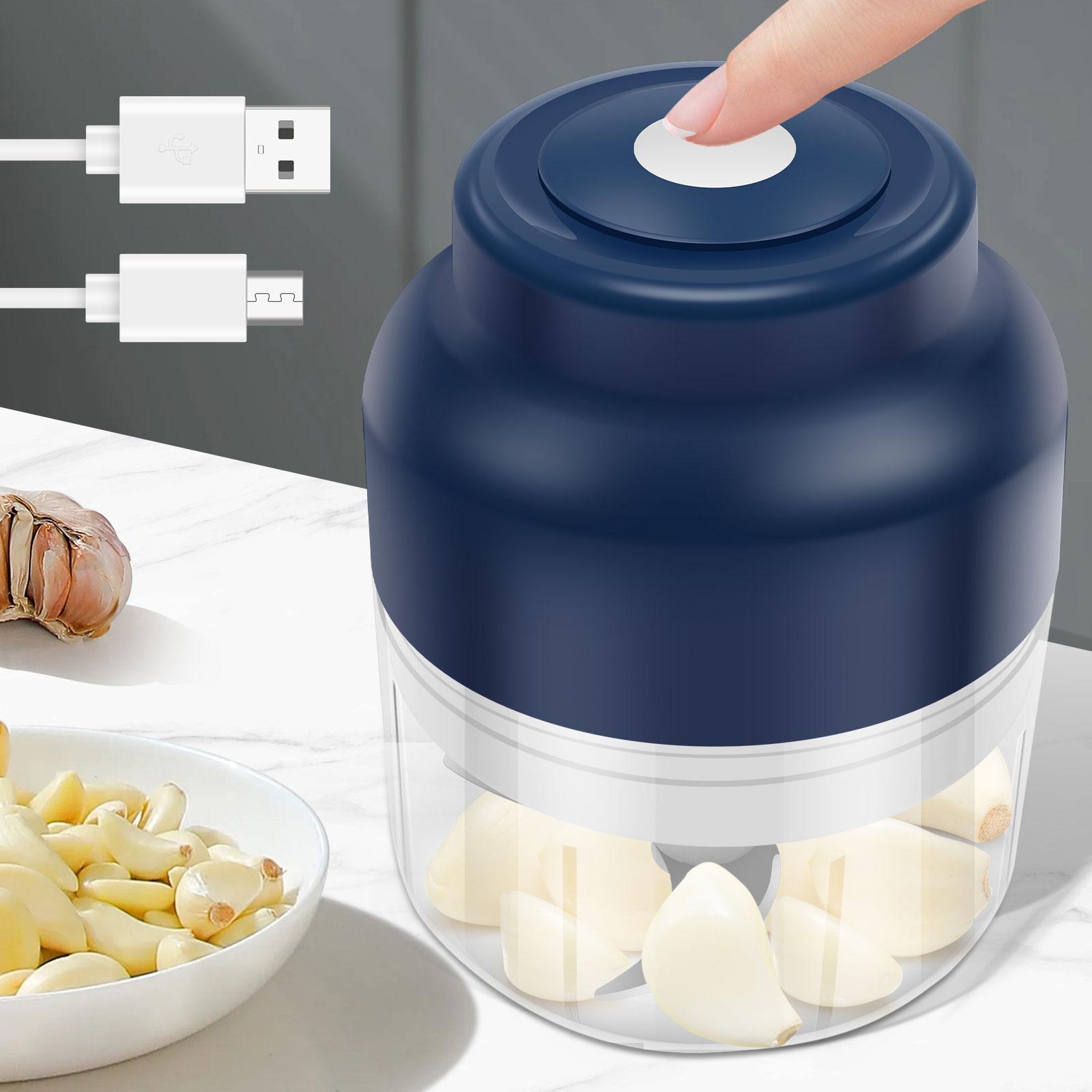 

Электрический измельчитель чеснока Ручной беспроводной электрический пресс для чеснока USB Многофункциональная овощерезка Блендер для ресторана дома