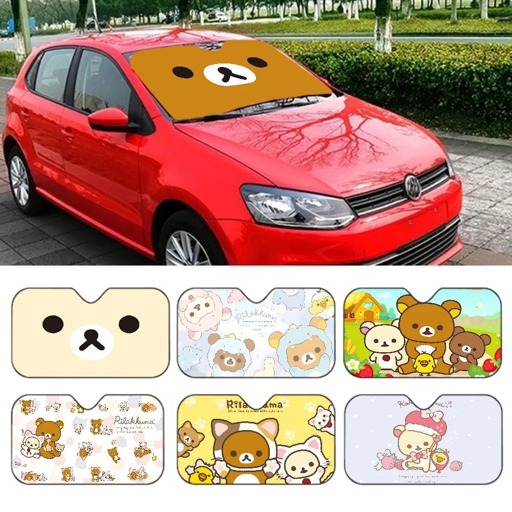 Rilakkuma Car Sunshade - Cute Windshield Sun Protection