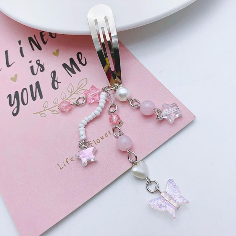 Fashion Hair Clips Y2K Style Star Butterfly Moon Tassels Hairpin Sweet Cool Hair Barrettes Hair Accessories Jewelry