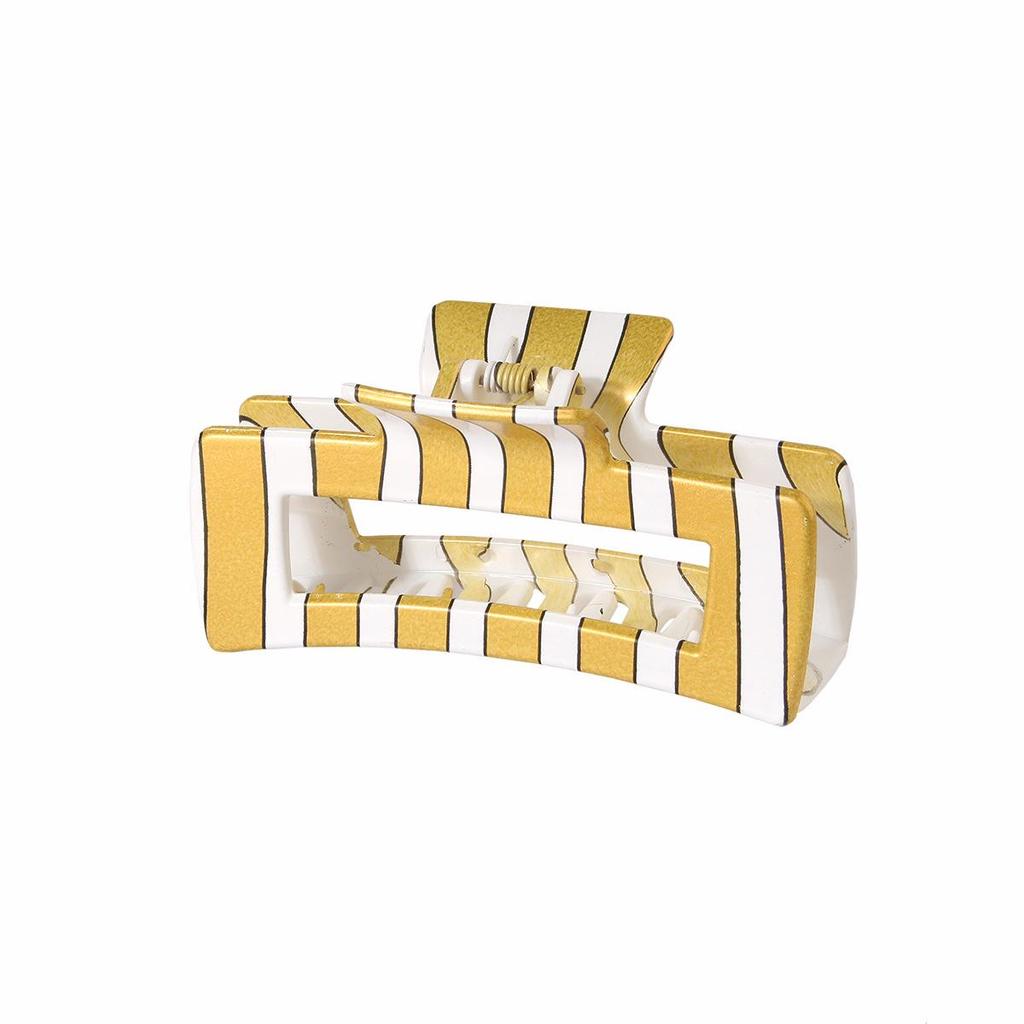 10,5CM Vintage klip na vlasy žralok s leopardím vzorem: Evropská a americká geometrická spona do vlasů pro všestranné drdoly