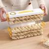Space Saving Dumplings Fresh Keeping Storage Box Multi Layer Dumplings Holder Case Non-stick With Date Record For Small Fridge