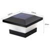 6-LED Solar-Zaunlicht Wasserdichte quadratische Säulenlampe Gartendekoration