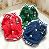 Luxury Dog Baseball Jacket Bear Print Dog Clothes Cute Pet Coat Soft Puppy Hoodie Autumn Cat Jacket Pet Cardigan Yorkie Costume