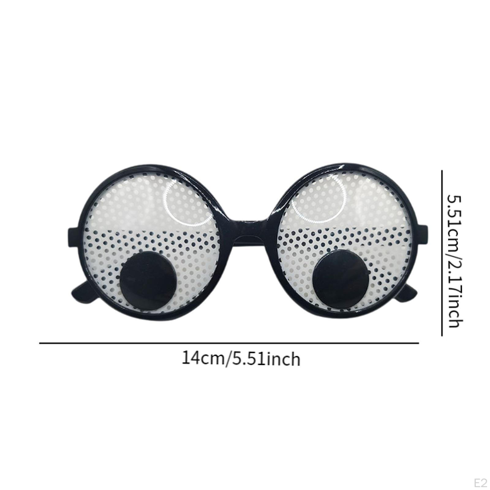 Очки-глаза на Хэллоуин забавные двигающиеся глаза для аксессуаров для костюма Solid White — фото 4