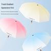 Gradient 8-Rib UV Protection Folding Umbrella - Sun and Rain Ready