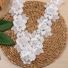 Ruban de Dentelle Brodé Perles 3D Extensible 1 Yard Pour Col Vintage Robe de Mariage Bricolage Costume d'Enfant Fournitures de Loisirs Créatifs