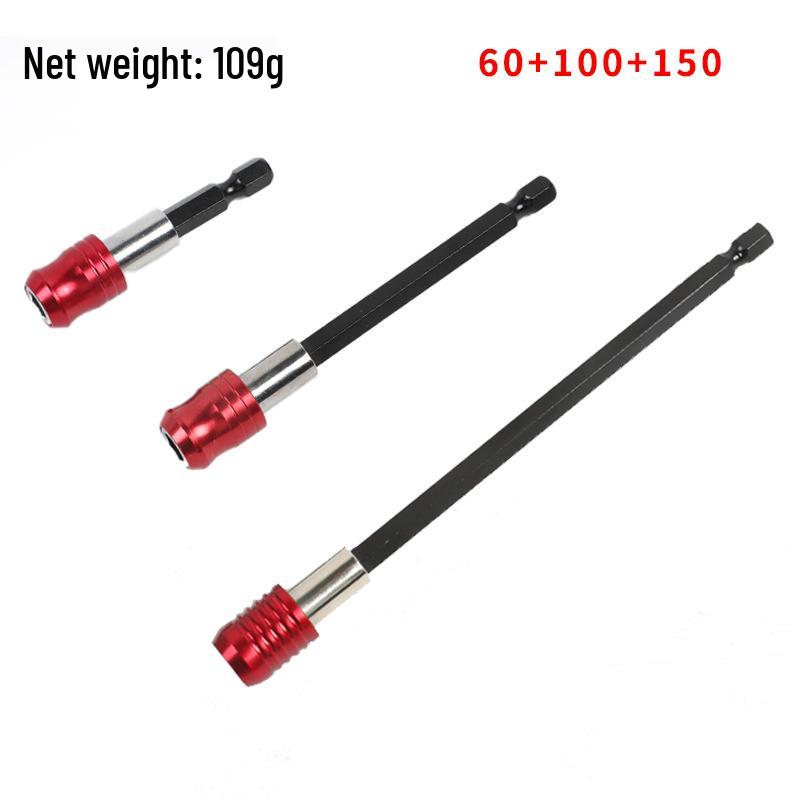 Red Hex Shank 300mm Quick-Release Self-Locking Screwdriver Bit Extension Rod