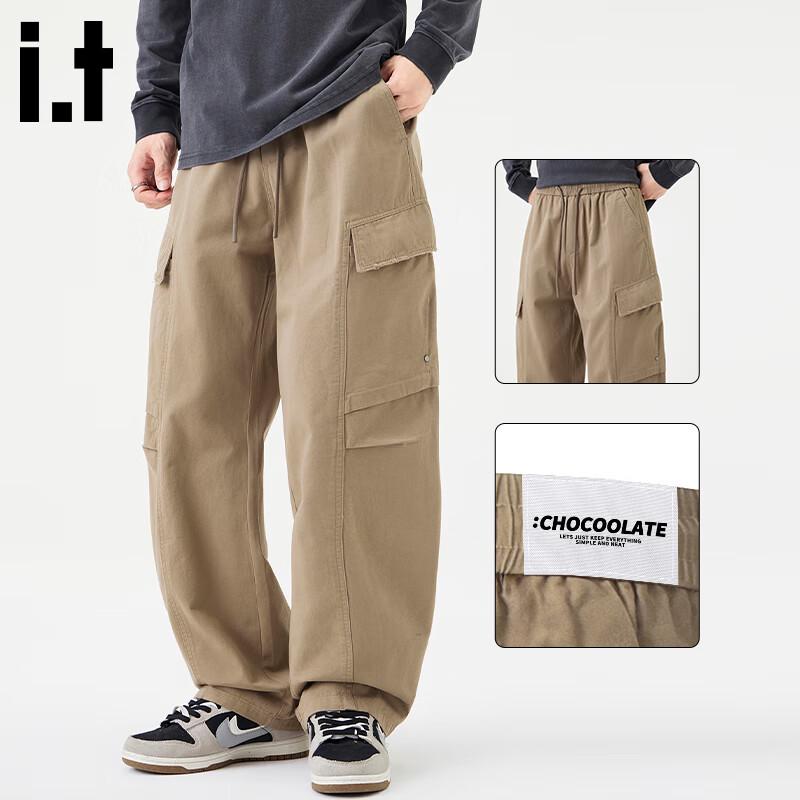 

Men s American Style Loose Straight-Leg Cotton Cargo Pants 34