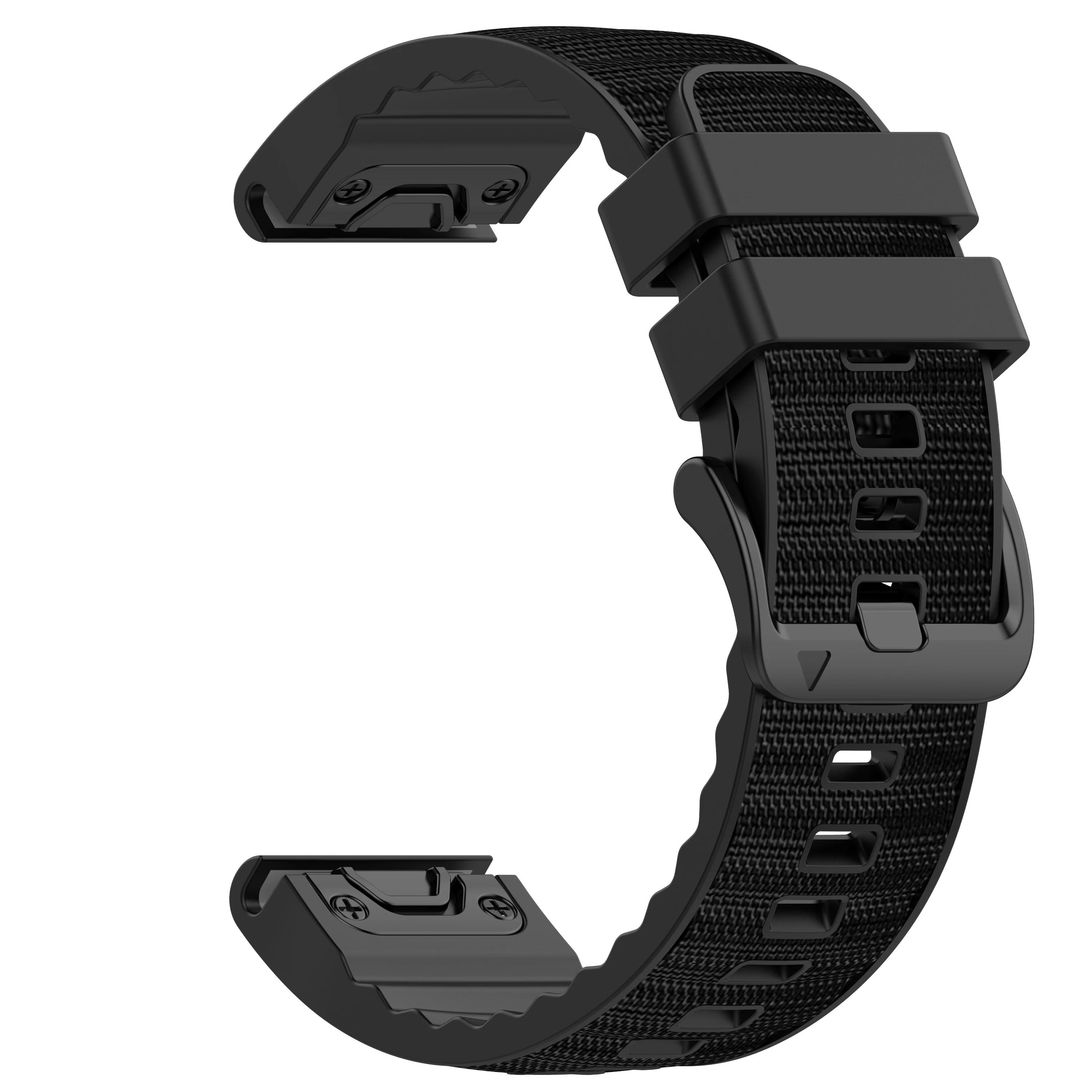 

22 26mm Nylon+Silicone Strap for Garmin Epix Pro/fenix 8 7 7X Pro QuickFit Sports Band Forerunner 970 965 Epix Gen2 G2 Bracelet 26MM
