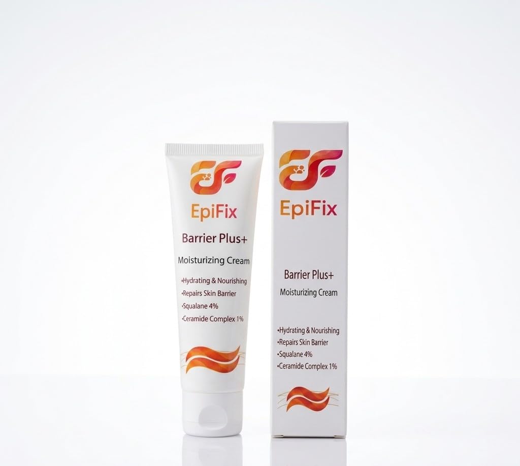 EpiFix Barrier Plus Moisturizing Cream - Deep Hydration & Skin Barrier Repair for Dry, Sensitive Skin, Zero Irritation - with 4% Squalane & 1% Cera