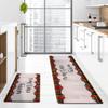 2Pc Christmas Festival Decorative Carpet Home Decor, Non-Slip And Wear-Resistant, Kitchen And Dining Room Floor Mat Set