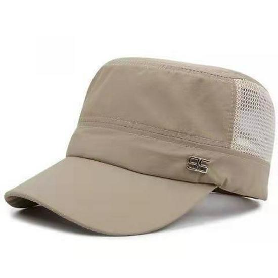 Men's Summer Flat Top Hat: Casual Outdoor Fishing Sun Protection, Breathable Mesh for Middle-aged & Elderly