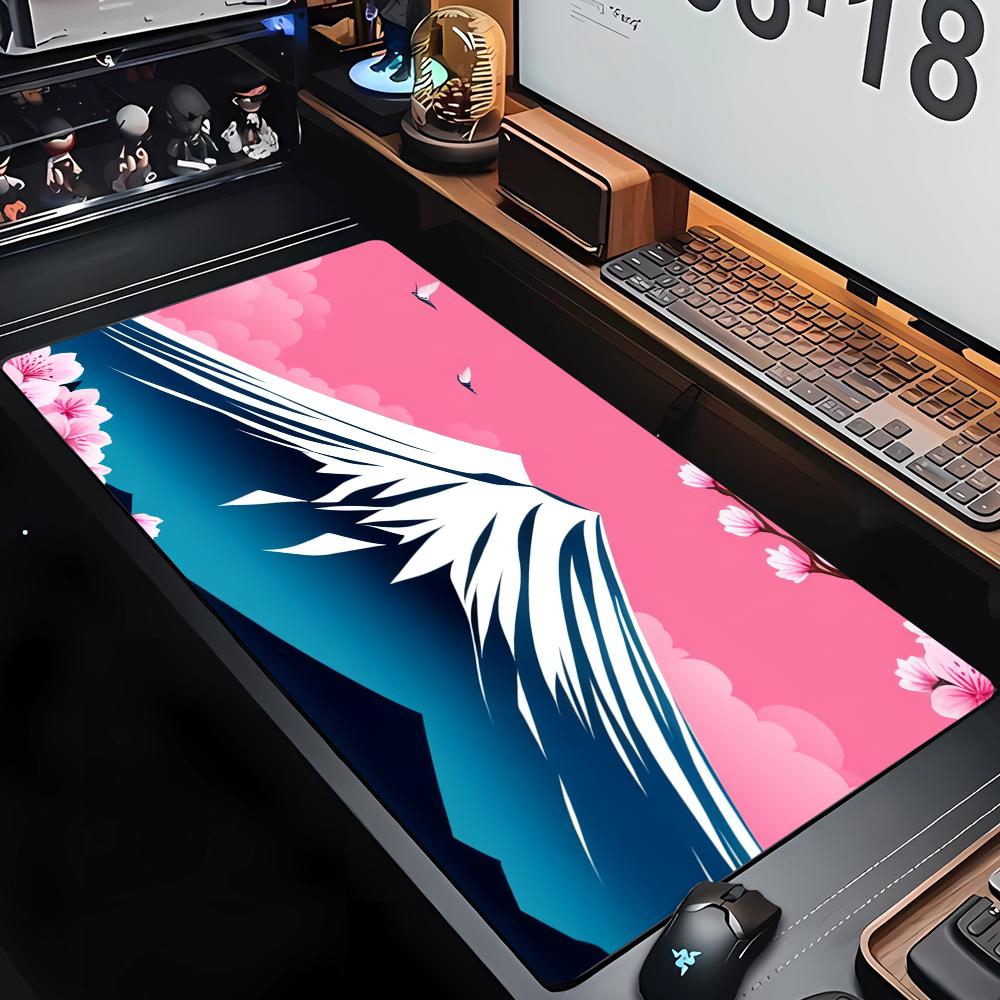 1000x500mm Home New HD Mousepad Sakura Japanese Cherry Blossom Mousepad Game keyboard pad Non-Slip Office PC Mount Fuji Mice Pad