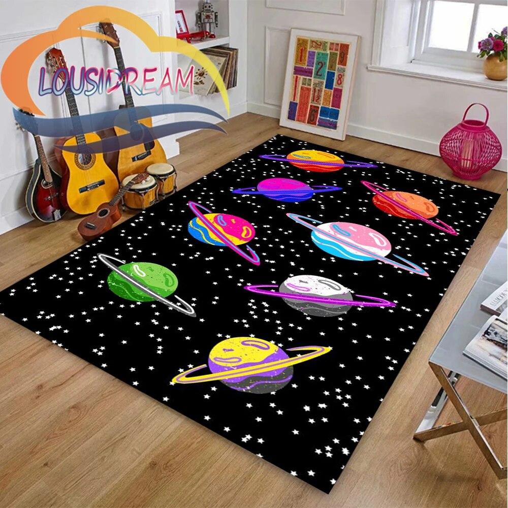 3D Pattern space universe  vector and many planets in galaxy-Popular Cushion In Europe  America Fashionable Carpet