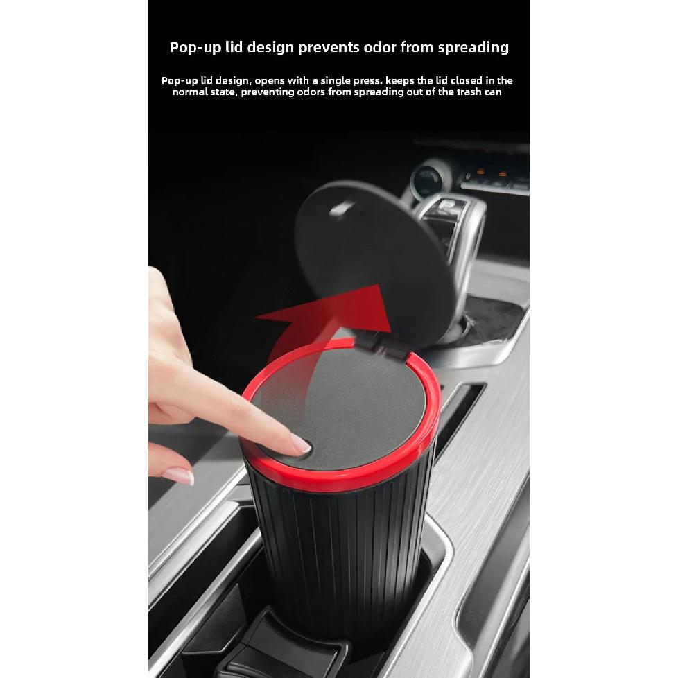 Universal Car Trash Bin Can Mini Auto Dust Organizer Car Interior Rubbish Bag Garbage Container Storage Box Bucket Auto Accessor