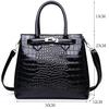 Módní Krokodýlí vzor Dámské Kabelky Luxusní Dámské Tašky Návrhář Big Tote Bag Značka Kožené Crossbody kabelky přes rameno pro ženy