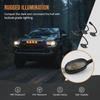 4Pcs Universal Car Front Led Grille Light Smoked Amber White 12Led Grill Light Eagle Eye Lamp For Off Road Trunk Suv 12V