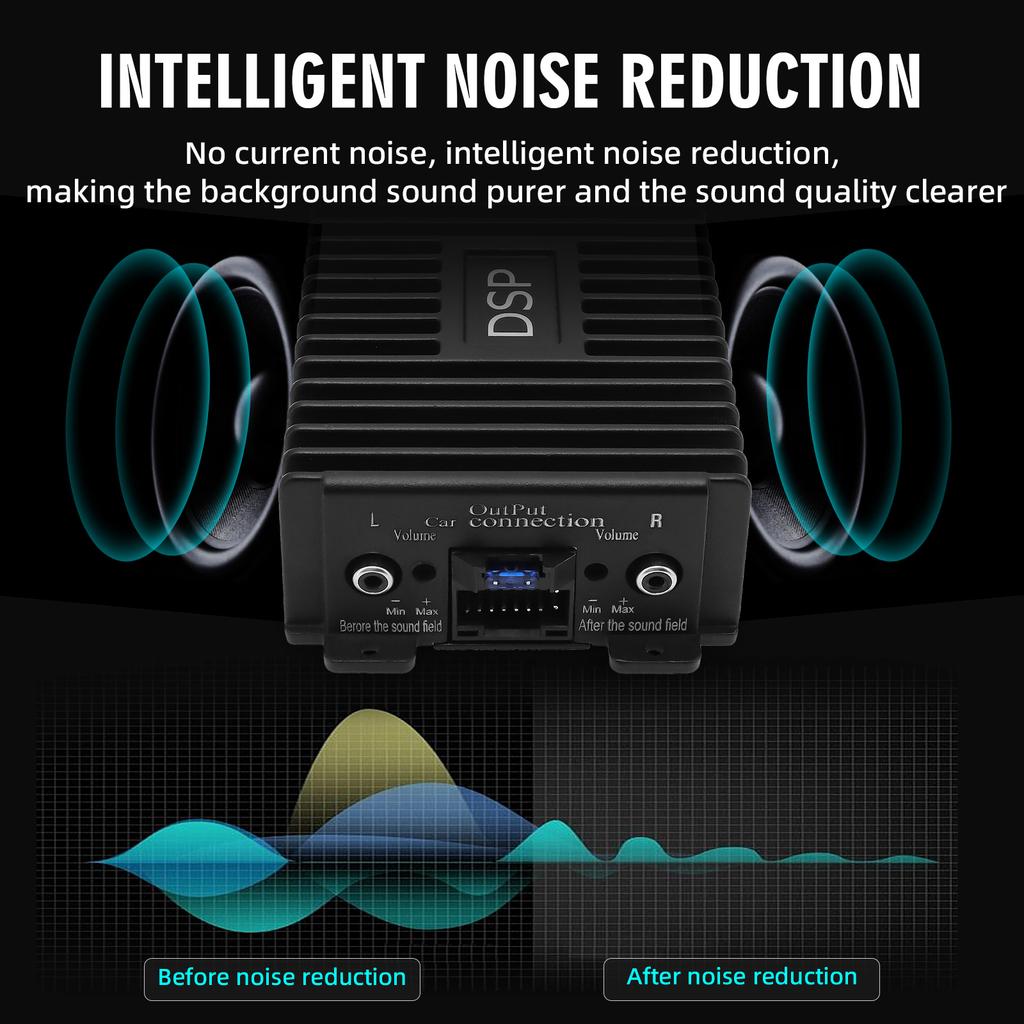Car DSP 4 Channel Radio Amplifier Equalizer for Android Radio Non Destructive Modification Sound Enhance Multimedia Radio Player