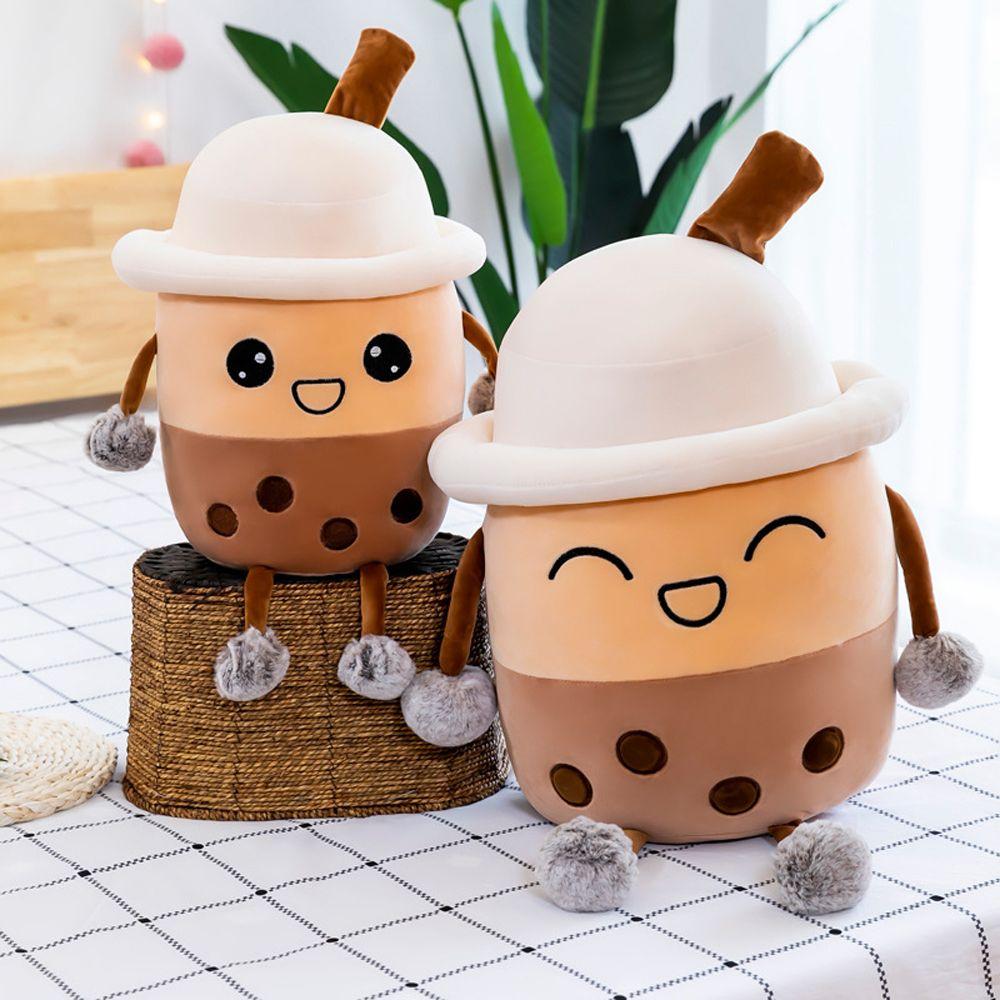 Decor Boba Cup Pillow Bubble Milk Tea Plushie Bubble Milk Tea Stuffed Doll Pearl MilkTea Plush Toys