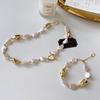 Collana a Catena per Clavicola con Perle Barocche Irregolari Naturali Collana di Perle d'Acqua Dolce di Nicchia Retrò per Donne