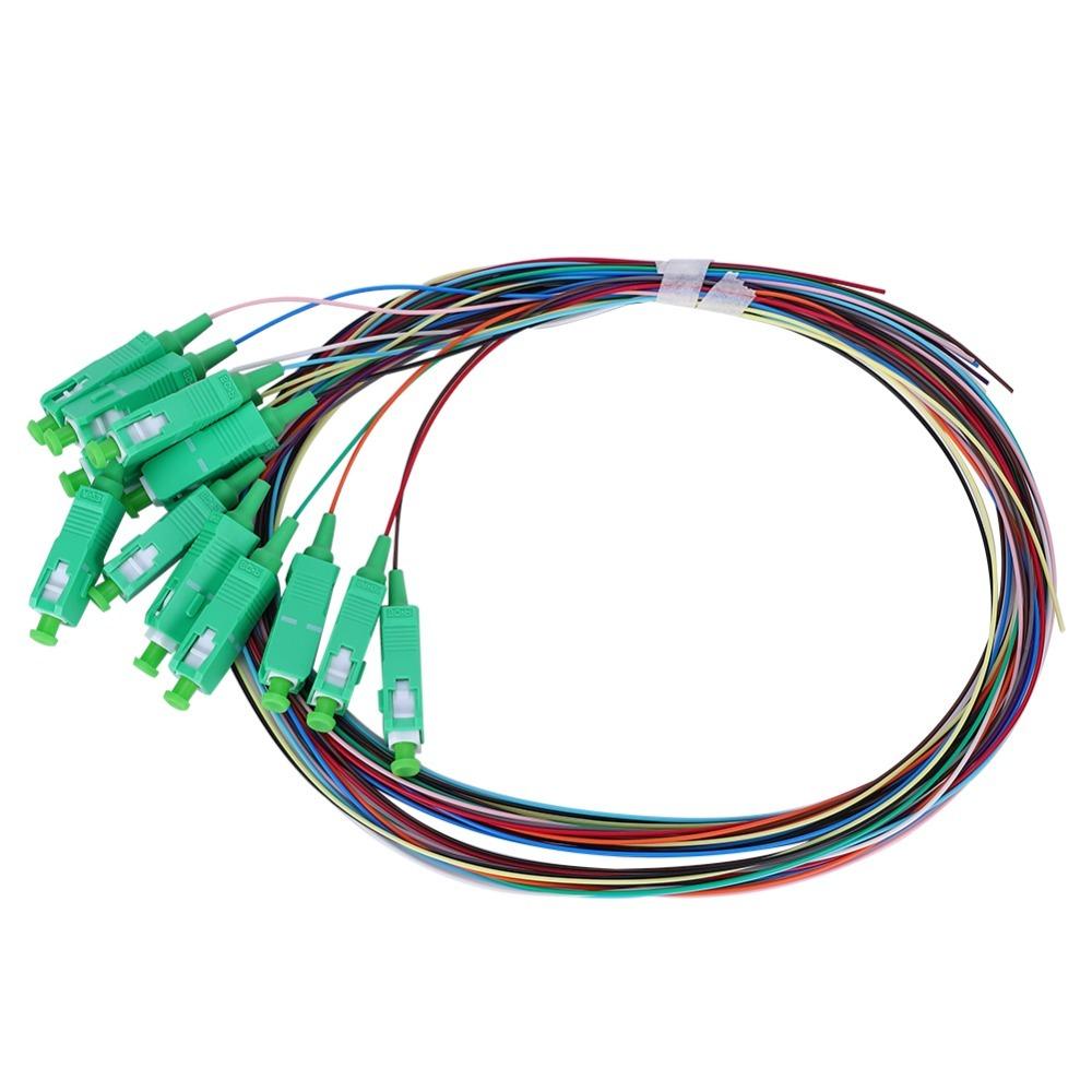 

SC/APC For SC Single Mode Fiber 12 Cores Fiber Pigtail Cable Fiber Optic Network SC/APC