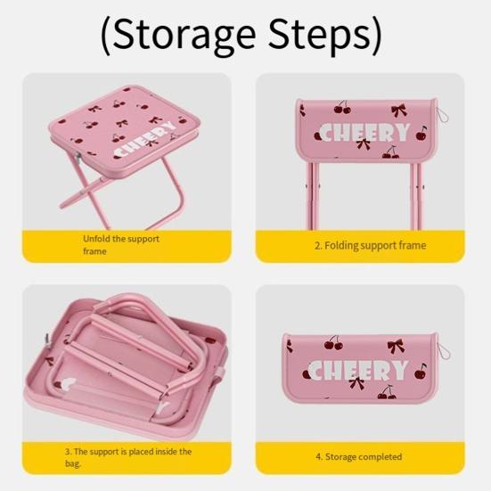Outdoor Folding Stool with Carry Bag Portable Lightweight Heavy Duty Camping Backpacking Beach Picnic Fishing Collapsible Chair Seat
