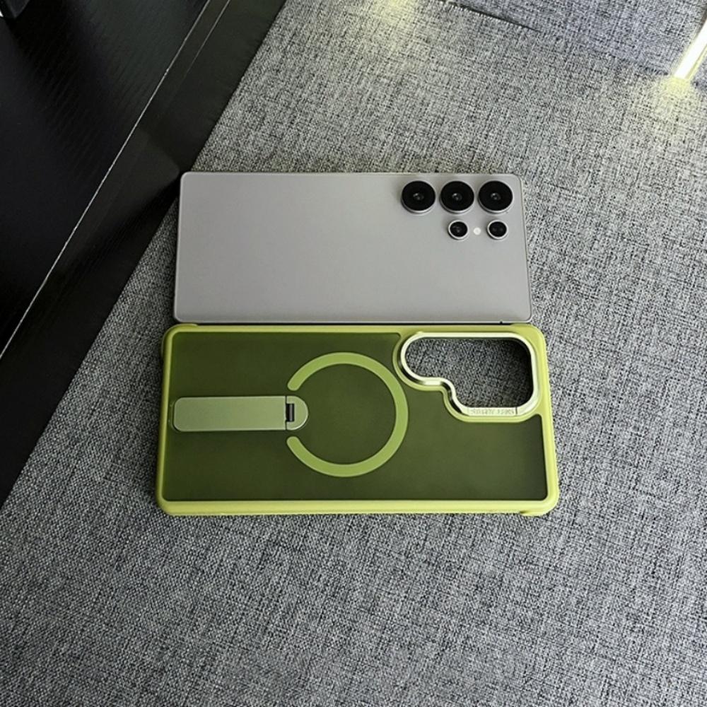 Matte magnetische Faltständer-Hülle für Samsung S25 Ultra S24 FE S26 S23 S26 Ultra für Magsafe kabellose Ladeabdeckung