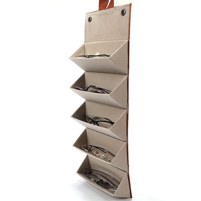 Multi-Layer Foldable Glasses Case, Sunglasses Case, Sunglasses Case, Simple And Fashionable, Large-Capacity Multi-Grid Glasses Storage Case.