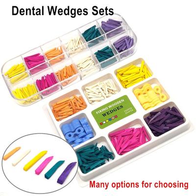 Dental Wedge Set Interdental Fixing Filling Wooden Wedge And 20 Pcs Elastic Rubber Wedge)dental Wedge Matrix Whitening