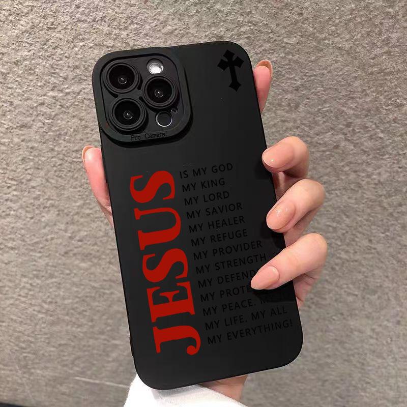 Slogan Pattern Matte Silicone Phone Case For iPhone 17 16 15 14 13 12 11 Pro Max Air XS X XR 7 8 Plus 16E Soft Shockproof Cover