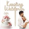 Wooden Cake Topper Personalized Wedding Wedding Anniversary Name