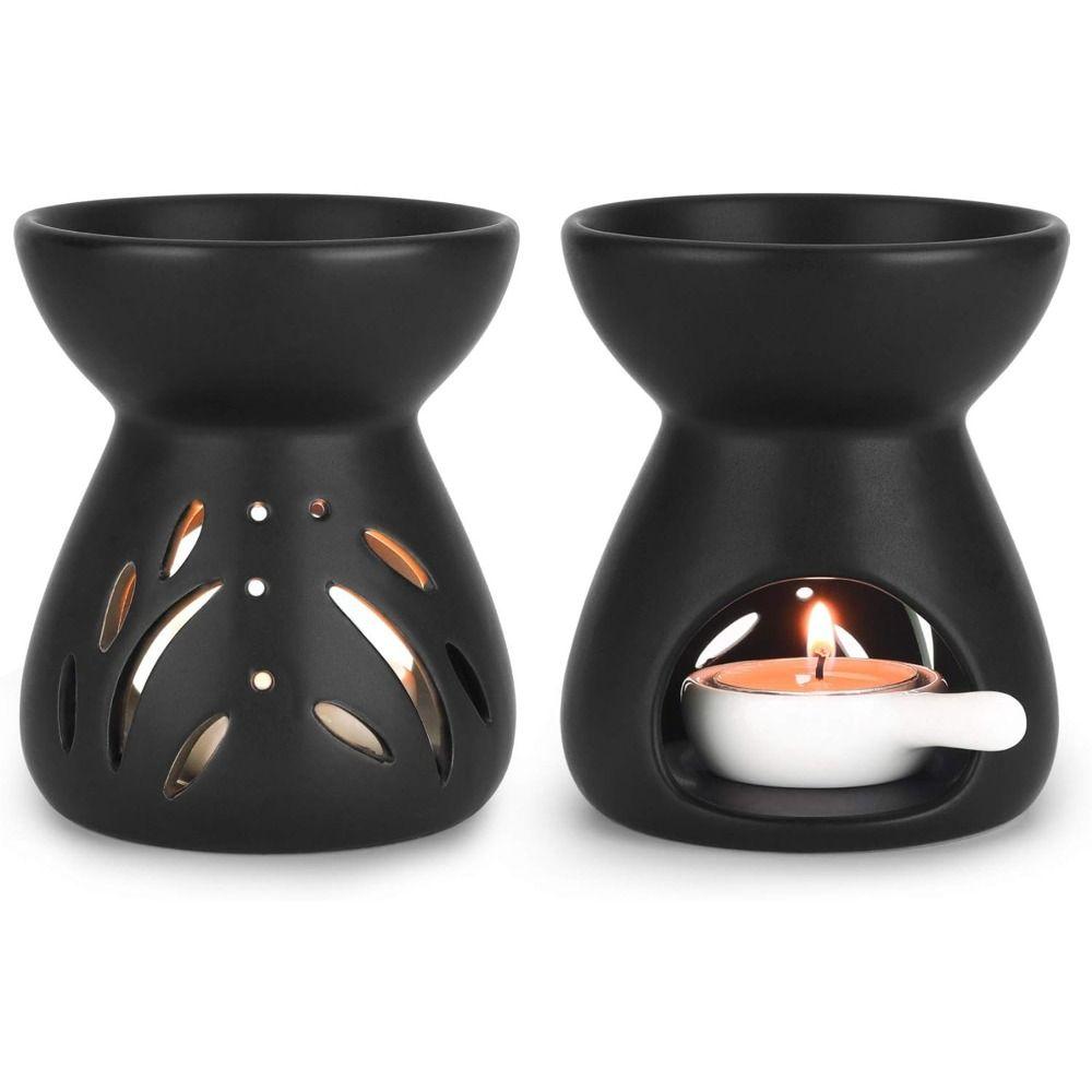 With Tealight Spoon Wax Melt Warmer 90ml Capacity Candle Wax Melter Ceramic Candle Burner  Incense
