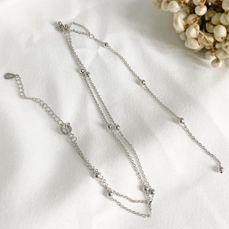 

Новая мода, ожерелье с кисточками и круглыми бусинами, новая женская летняя простая цепочка на ключицы, длинная геометрическая цепочка, женские ювелирные изделия на заказ серебряный