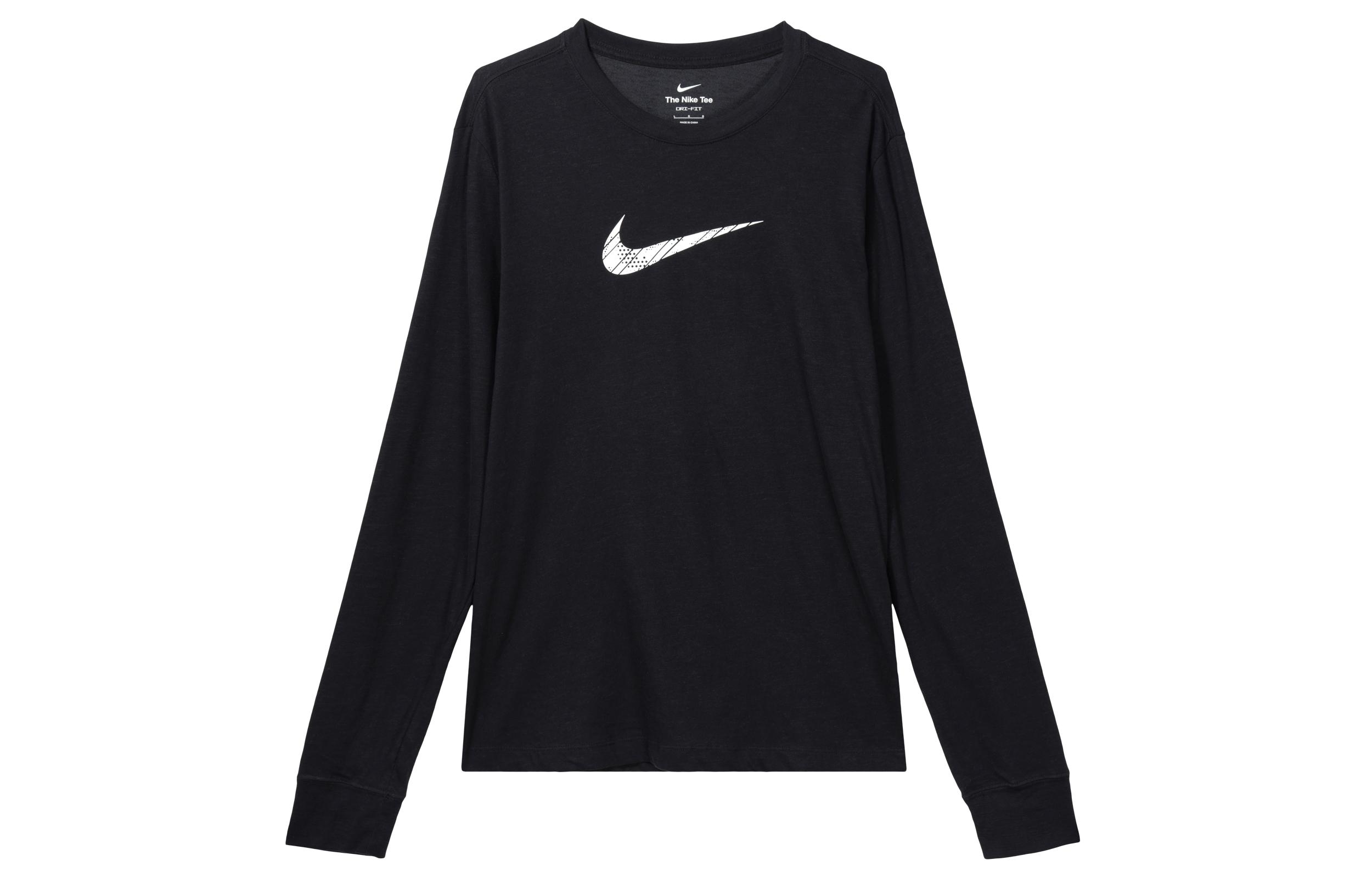 

Nike T Shirts Men s Black Crew Neck Moderate Straight Fit DH0714-010 L