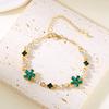 Elegant Crystal Flowers Bracelet For Women Y2K Sweet Moon Cherry Blossom Bow Zircon Bracelets Luxury Designer Jewelry Gift