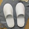 6 Pairs Disposable Slippers for Guests Bulk House Slippers Spa Fluffy Coral Fleece Indoor Hotel Slippers for Women Men