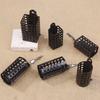 5 Pcs Fishing Tackle Feeder Cage Iron Lure Fishing Feeders Round Square Feeder Basket Cage Fishings Lure Cage