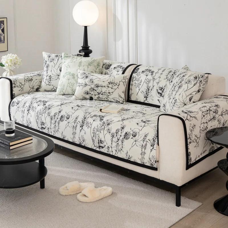 

Подушка для дивана из шенилла Four Seasons Универсальная нескользящая новая кожаная подушка для дивана Утолщенный чехол для дивана Ткань Полотенце Зима 70x70