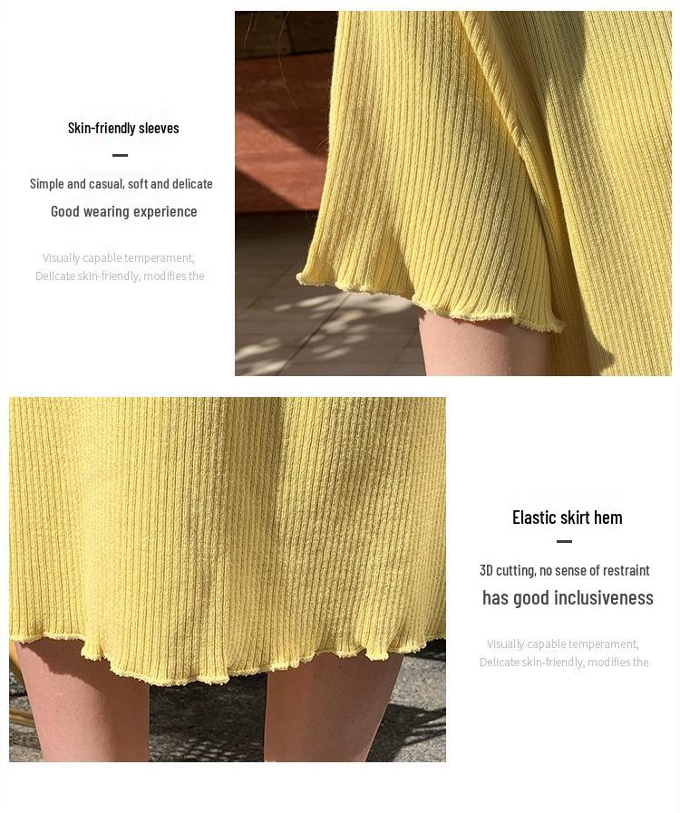 2026 Colorful Button Knit Maternity Polo Collar Nursing Skirt