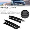 2PCS Front Driving Fog Light Cover Fit VW Passat 2012-2015 Black/Chrome