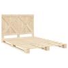 VidaXL Bed Frame with Headboard 160x200 Cm Solid Pine Wood, Bed, Bedroom Furniture, Wooden Bed, Bed 3281571