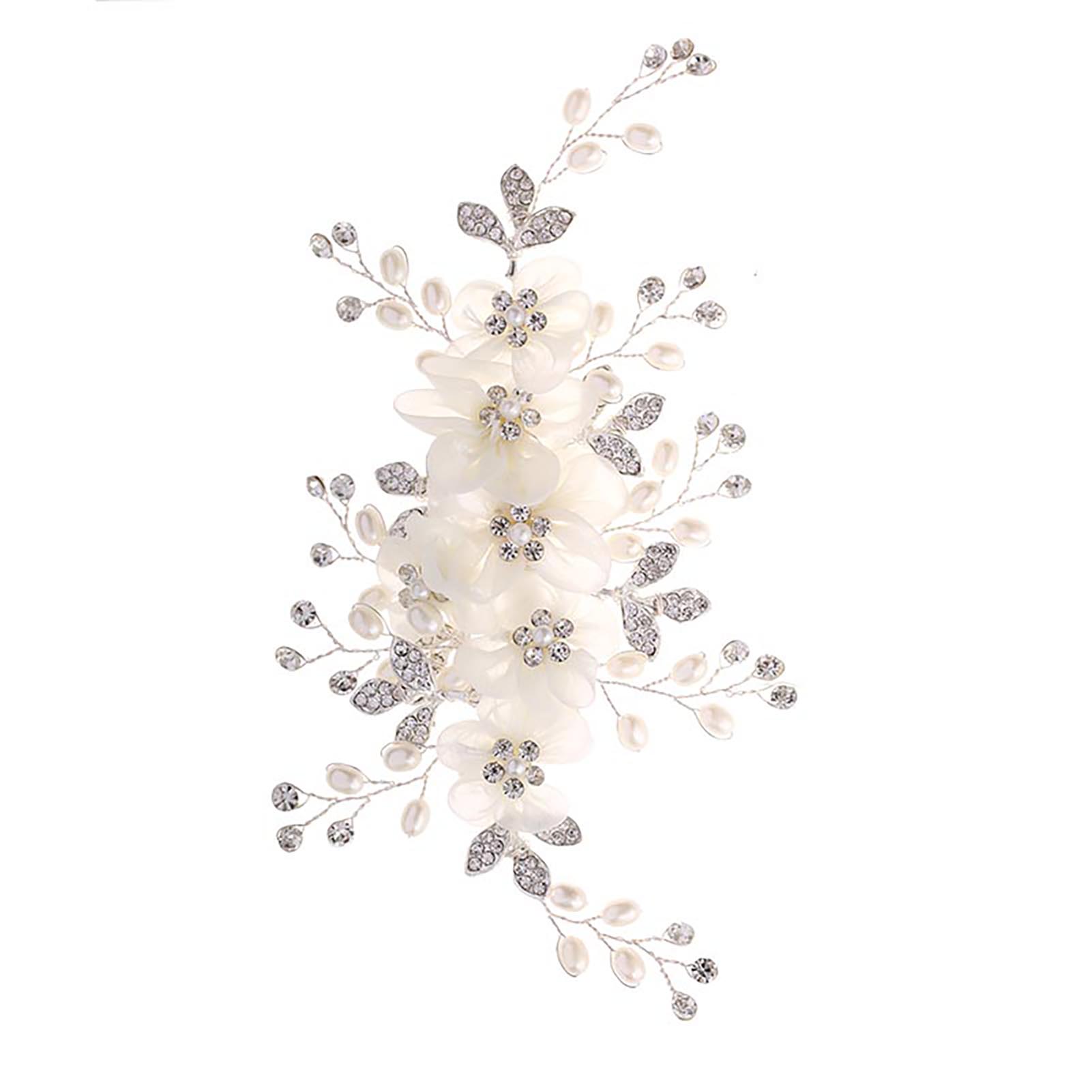 

Корейский стиль Цветочный гребень для волос Водяной бриллиант Шелковый цветок Элегантная заколка для женщин девушек Свадебные металлические украшения Аксессуары для волос