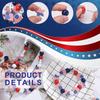 20pcs Star Heart Beads DIY Necklace Bracelet Accessories Red White Blue Wood Beads Tassel Craft Supplies