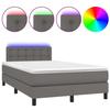 Maison Exclusive - Sommier à lattes de lit matelas LED gris 120x190 cm similicuir