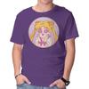 Unisex Crew Neck T-Shirt Pastel Moon Graphic Short Sleeve Casual Tee