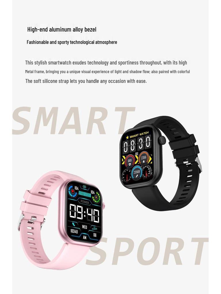 2025 Smartwatch Bracelet: Round Sport Bluetooth Heart Rate Tracker with Aluminum Alloy Design