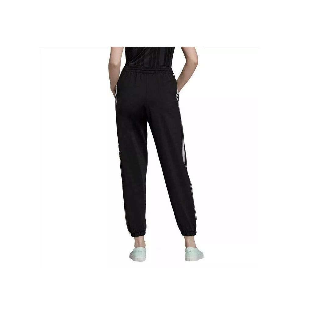 adidas Originals Comfortable Casual Classic Striped Cropped Sports Pants Women Pants Black DU8188